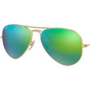 ******SOLD*****AUTHENTIC RayBan Flash Aviator mirror lenses sunglasses.